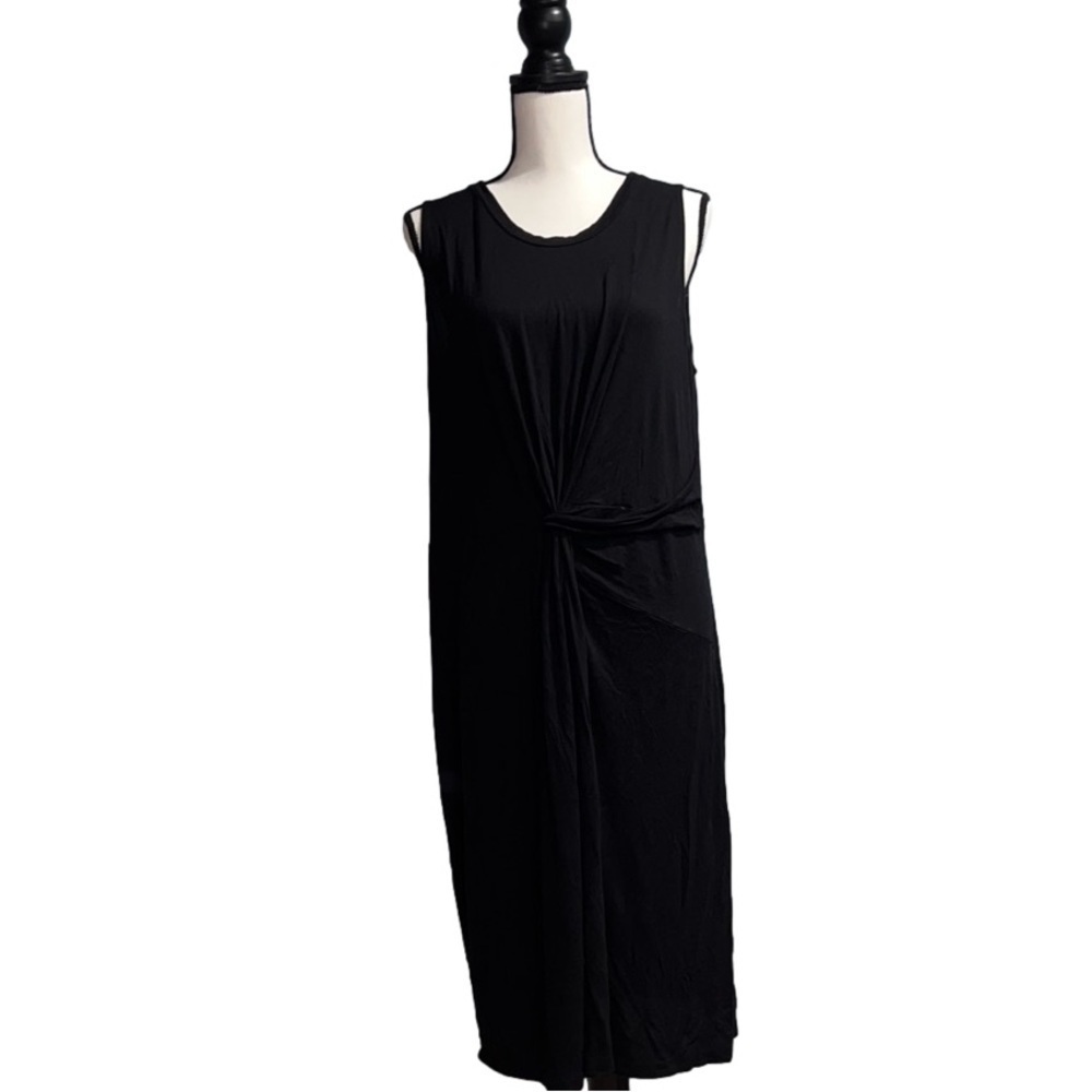 Worthington- Black knot tie dress